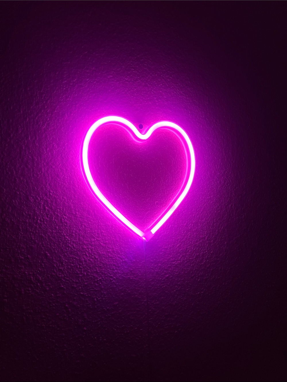 Pink Heart Neon Wall Light - Home Wall Decor